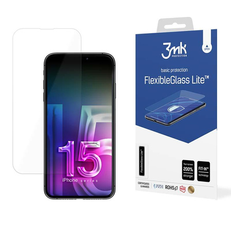 3mk FlexibleGlass Lite - Hibrid üveg iPhone 15 Pro készülékhez