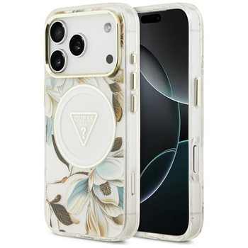 ETUI DO IPHONE 17 PRO do MAGSAFE GUESS KWIATY ORYGINALNE ELEGANCKIE MODNE