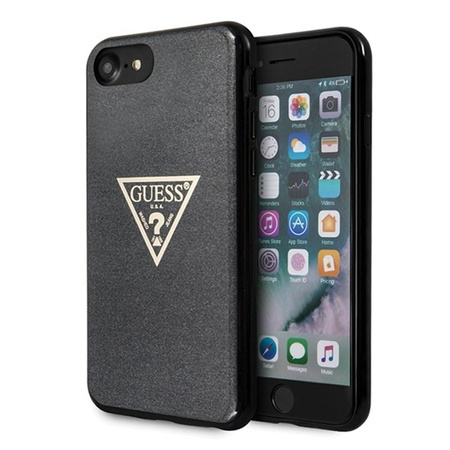 Guess Solid Glitter Triangle - iPhone 8 / 7 Case (Black)