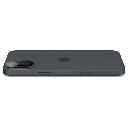 Spigen Optik GLAS.TR Camera Protector 2er-Pack - Objektivschutzglas für iPhone 16 / 16 Plus (2 Stück) (Schwarz)