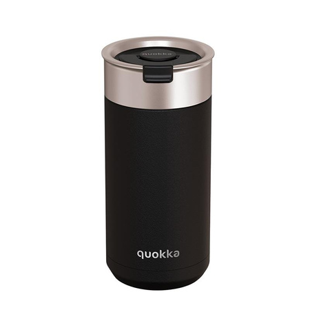 Quokka Boost Coffee Tumbler - Edelstahl-Thermobecher mit Brühvorrichtung 400 ml (Carbon Black)