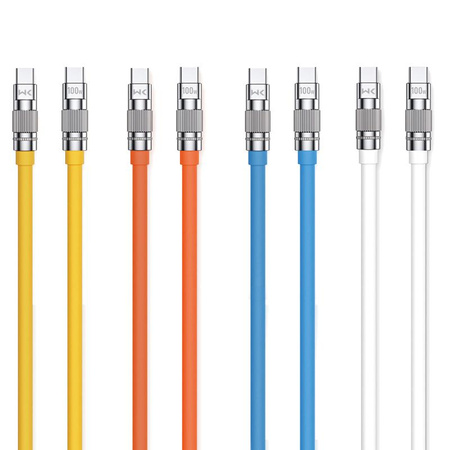 WEKOME WDC-188 Wingle Series - USB-C to USB-C 100W Fast Charging Connection Cable 1 m (Yellow)