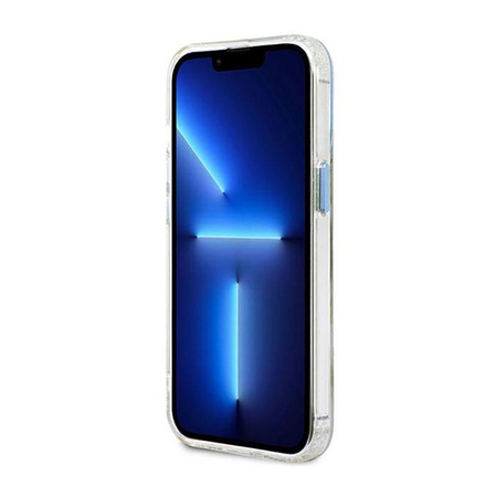 Guess Metal Outline Magsafe - Etui iPhone 13 Pro (przezroczysty / niebieski)