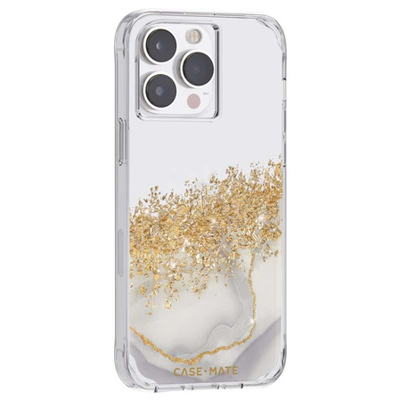 Case-Mate Karat - Etui iPhone 14 Pro Max zdobione złotem (Marble)