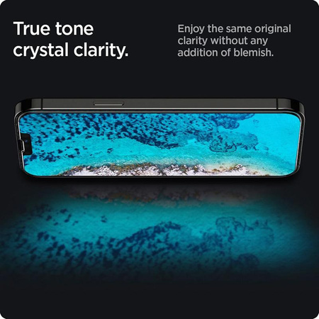 Spigen Glas.TR Slim Privacy - Gehärtetes Glas mit Sichtschutzfilter für iPhone 14 / iPhone 13 Pro / iPhone 13