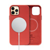 Crong Essential Cover Magnetic - iPhone 12 Pro Max MagSafe Ledertasche (rot)