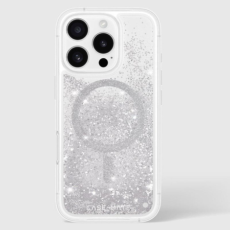 Case-Mate Waterfall Silver MagSafe – Etui do iPhone 16 Pro Max z efektem wodospadu