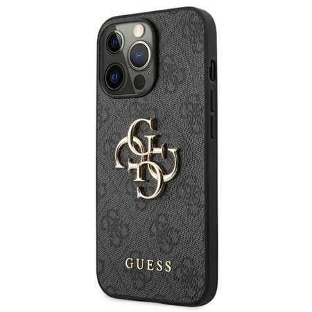 Guess 4G Big Metal Logo - pouzdro pro iPhone 13 Pro Max (šedé)