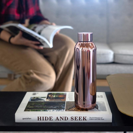 Quokka Solid - Bouteille thermique en acier inoxydable 630 ml (Sleek Rose Gold)