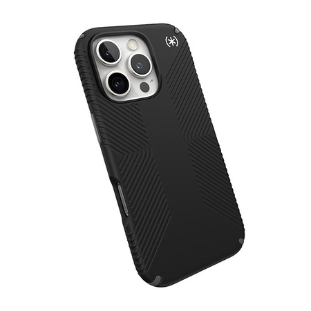 Speck Presidio2 Grip - Custodia per iPhone 16 Pro (Nero / Grigio Ardesia / Bianco)