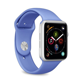 PURO ICON - Elastic Sports Strap for Apple Watch 42/44/45 mm (S/M & M/L) (blue)