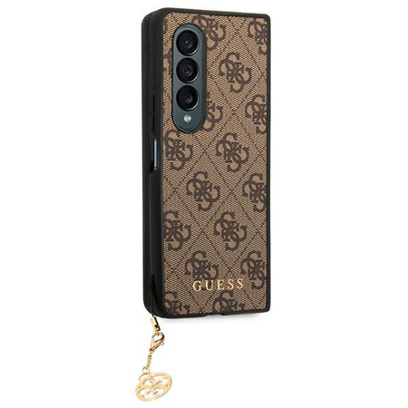 Guess 4G Charms Collection - pouzdro pro Samsung Galaxy Z Fold 4 (hnědé)