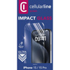 Cellularline Impact Glass - Verre de protection renforcé pour iPhone 15 / iPhone 15 Pro