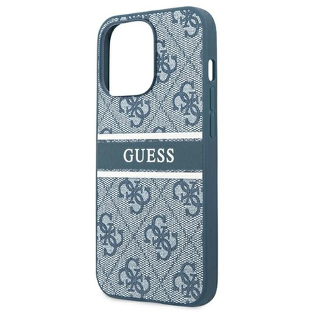 Guess 4G Printed Stripe - pouzdro pro iPhone 13 Pro (modré)
