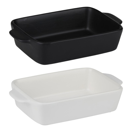 Alpina - Ceramic rectangular ovenproof dish 21.8x13.2x5 cm (white)
