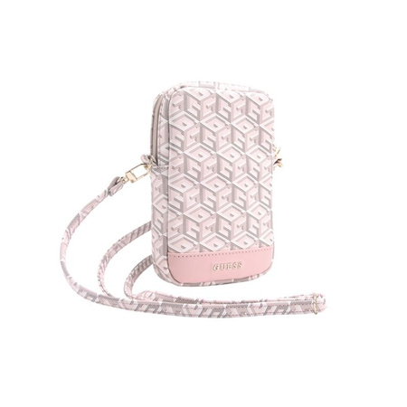 Guess Zip GCube Bottom Stripe - Phone bag (pink)