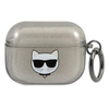 Karl Lagerfeld Choupette Head Glitter - Etui Airpods Pro (czarny)