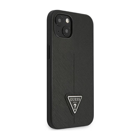 Pouzdro Guess Saffiano Triangle Logo - pouzdro pro iPhone 14 Plus (černé)