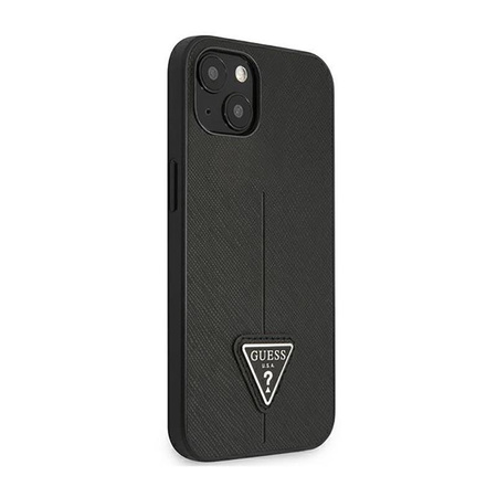 Guess Saffiano Triangle Logo Case - iPhone 14 Plus Case (black)