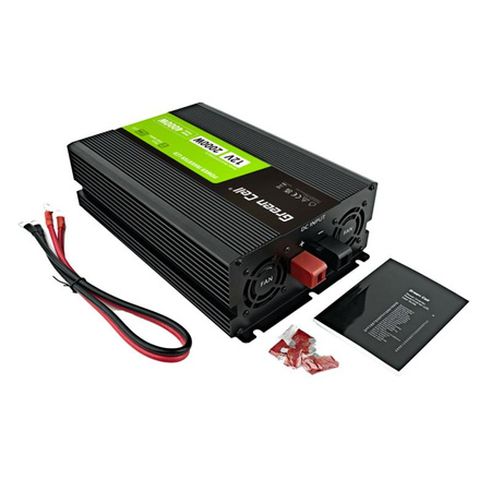 Green Cell - Feszültség átalakító PowerInverter LCD kijelzővel 12V - 230V 2000W/4000W tiszta szinusz hullám 12V - 230V 2000W/4000W