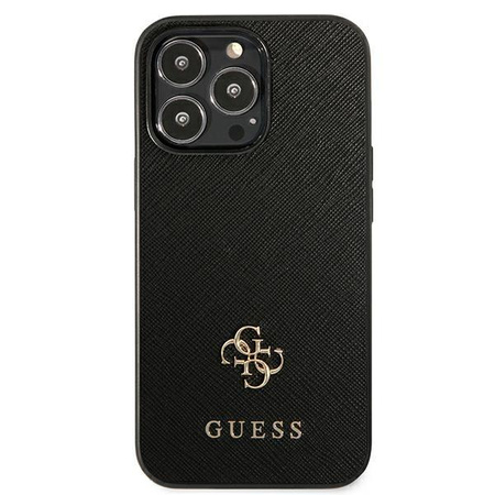 Guess Saffiano 4G Small Metal Logo – Etui iPhone 13 Pro (czarny)