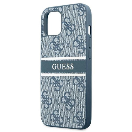 Guess 4G Printed Stripe - pouzdro pro iPhone 13 Mini (modré)