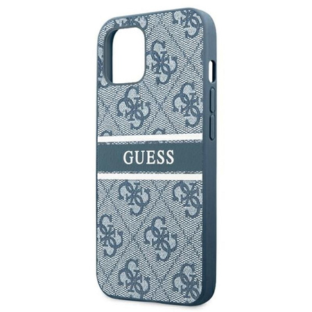 Guess 4G nyomtatott csíkos - iPhone 13 Mini tok (kék)