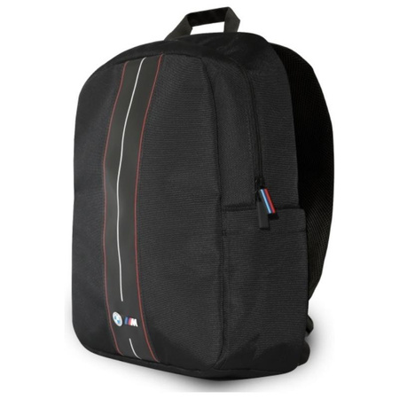 BMW Nylon Rot Streifen - 16" Notebook-Rucksack (schwarz)
