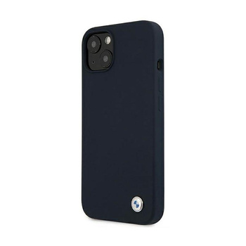 Silikonové pouzdro BMW Signature Logo pro iPhone 13 mini (tmavě modré)