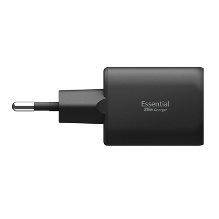 Spigen Essential EE352EU GaN Pro - Caricabatterie da muro USB-C + USB-A 35W (nero)