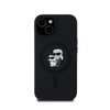 Karl Lagerfeld Silicone Karl & Choupette MagSafe - Hülle für iPhone 15 Plus / 14 Plus (Schwarz)