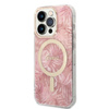 Guess Bundle Pack MagSafe IML Jungle - Étui MagSafe pour iPhone 14 Pro Max + chargeur (rose/or)