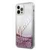 Guess Glitter Vintage Script - iPhone 12 / iPhone 12 Pro Tasche (rosa)