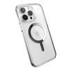 Speck Presidio Perfect-Clear MagSafe - iPhone 15 Pro Max Case (Clear / Chrome Finish / Serene Silver)