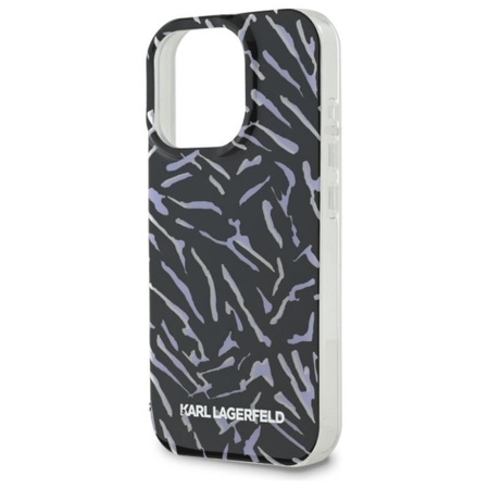 Karl Lagerfeld Zebra s kabelem - pouzdro pro iPhone 16 Pro (fialové)