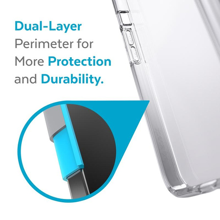 Speck Presidio Perfect-Clear + Ombre - iPhone 13 Pro Max / iPhone 12 Pro Max Case with MICROBAN Coating (Clear/Atmosphere Fade)