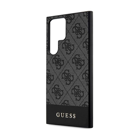 Guess 4G Bottom Stripe Metal Logo Collection - Samsung Galaxy S24 Ultra tok (fekete)