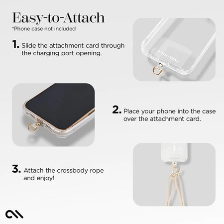 Case-Mate Phone Crossbody Rope - šňůrka na telefon / popruh přes rameno (béžová)