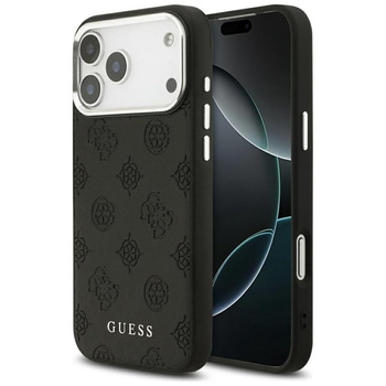 ETUI DO IPHONE 17 PRO MAX do MAGSAFE GUESS ORYGINALNE CZARNE SKÓRZANE MODNE
