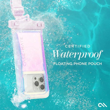 Case-Mate Waterproof Floating Pouch - Étui étanche pour smartphones jusqu'à 6,7" (Soap Bubble)