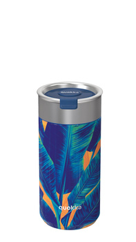 Quokka Boost Coffee Tumbler - Tasse thermique en acier inoxydable avec infuseur 400 ml (Blue Jungle)