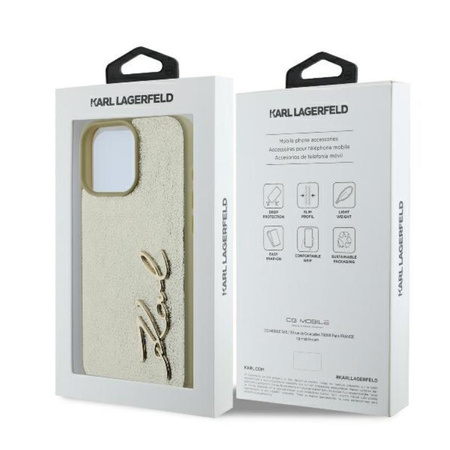 Karl Lagerfeld Metal Signature - iPhone 16 Pro Case (Gold)