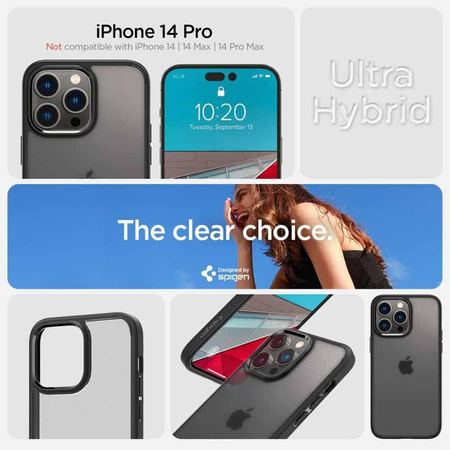 Spigen Ultra Hybrid Matte - tok iPhone 14 Pro készülékhez (matt fekete)