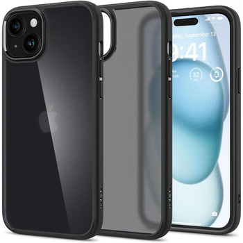 Spigen Ultra Hybrid - Coque pour iPhone 15 (Frost Black)