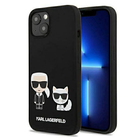 Karl Lagerfeld Slilicone Karl & Choupette Magsafe - iPhone 13 Tasche (schwarz)