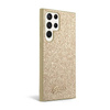 Guess Glitter Flakes Metal Logo Case - Samsung Galaxy S24 Ultra (Gold)