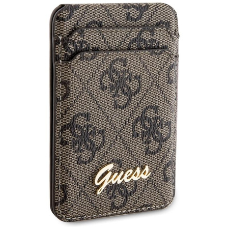 Guess Wallet Cardslot Stand MagSafe 4G Classic Logo - Portefeuille magnétique avec fonction stand (marron)