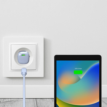 PURO MiniPro Wall Charger GaN - Ladegerät 1 x USB-C 20W PD (blau)