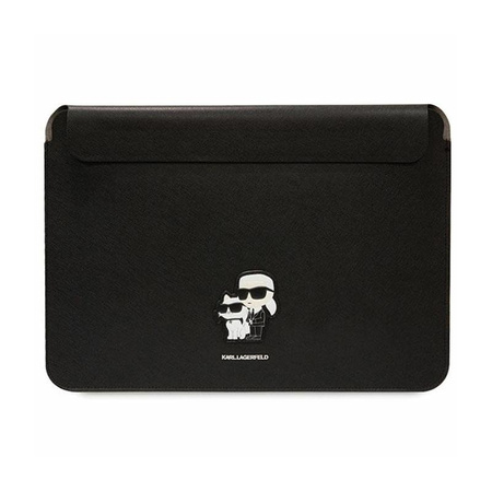 Karl Lagerfeld NFT Saffiano Karl & Choupette Sleeve - 16" Notebook Case (Black)