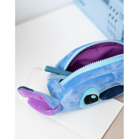 Disney Stitch – Pluszowy piórnik szkolny (20 × 9 × 5 cm, miękki, licencjonowany)